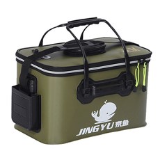 무한비투 EVA 방수 낚시 살림통 접이식 고기가방 밑밥통, EVA살림통(밑밥통)-카키(400*250*250)