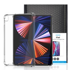 아이패드 프로 5세대 12.9인치 TPU PC 투명 범퍼 케이스, 단품