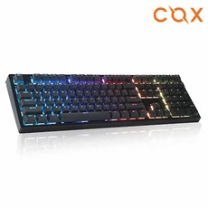 COX 엠프리스 RGB PBT 무접점 키보드 (블랙 35g)