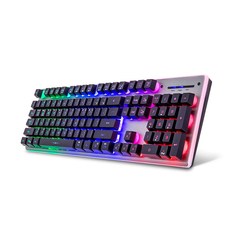 한성컴퓨터 멤브레인 게이밍 유선키보드, GTune MBF77 Vision, 블랙