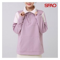 스파오 여성 배색 아노락 맨투맨