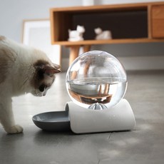 파파모미 고양이 급수기 길고양이 물그릇 구슬급수기, 1개, 민트