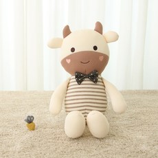 베베라온 오가닉 봉제인형 신생아 아기 유아 선물 소 송아지 애착인형 송이B, 기본포장