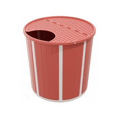 Reeen 휴대용 접이식 반신욕 욕조, 코랄, 1개