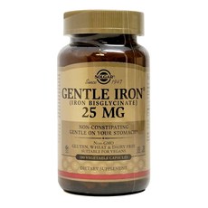 솔가 젠틀 아이언 180정 (베지캡슐) Solgar Gentle Iron 25mg 180Vcaps, 1개