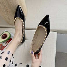연예인 W448 여성 로맨틱 플랫슈즈