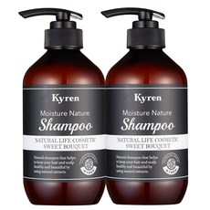 키렌 모이스처 네이처 샴푸 1+1 스위트부케향 500ml, 2개