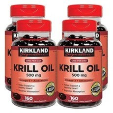 Kirkland Signature 커클랜드 크릴오일 500mg 160정 1+1, 160정 2+2=4병