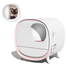 고양이 화장실 스마트 탈취제 사막화방지 밀폐형 냄새방지, 스마트 핑크