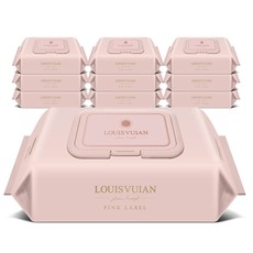 루이비앙 핑크 저자극 엠보싱 아기물티슈 캡형, 100매, 10팩