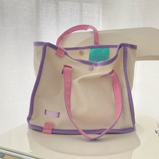 허니베베스홈 네온 컬러 캔버스백 데일리 가방 컬러풀 형광 에코백 상큼
