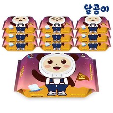 [달곰이] [특허 받은] 저자극 아기물티슈 유니버스 10팩 (72매/캡형), 1세트
