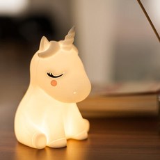 레토 충전식 무선 실리콘 터치 LED 애니멀 무드등, LML-U04 유니콘
