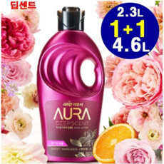 아우라 실내건조 피오니 스윗만다린 대용량 2.0리터 1+1 4000ml 건조기에 강한 초고농축 프리미엄, 1세트, 1세트