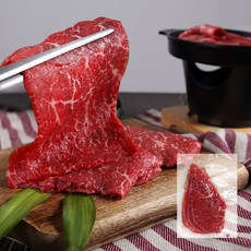 국내산 한우 저지방 우둔 설도 슬라이스 100g 소포장 10+1개 헬스 소고기, 02_한우3등급 설도 슬라이스 10+1개