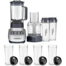 Cuisinart Velocity Ultra Trio 1HP BlenderFood Processor Bundle with Travel Cups 2 Items, 단일모델명/품번