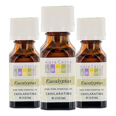 아우라카시아 퓨어 에센셜 오일 유칼립투스, 15ml, 3개