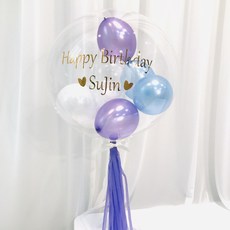 연지마켓 DIY 레터링풍선 용돈풍선 헬륨 효과 커스텀버블벌룬 파티 졸업 입학 축하 셀프 생일 선물 환갑, 13. 퍼플아주르 18인치