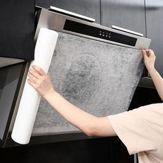 주방 환풍기 후드 후항 후황 오일 추출 용지 1 롤 46cm 5m 오일 스티커 범위 오일 필터 용지 습기 방지 투명, 협력사