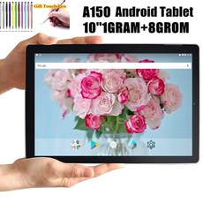 드롭 배송 10.1 인치 1gb ddr3 + 8gb emmc a150 mtk8163, 가죽 케이스 추가, 은