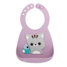 아가짱 실리콘턱받이, 고양이, 1개