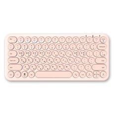 아이노트 충전식 멀티 블루투스 키보드, 일반형, X-KEY 38BTC, 파우더핑크