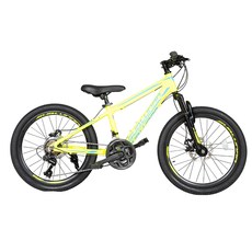 서브루나 240D 알루미늄 시마노 21단 MTB 자전거, 네온라임