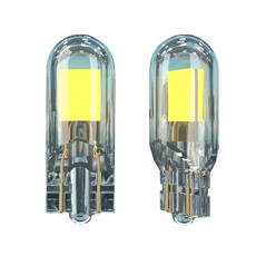 자동차 헤드 라이트 2pcs 최신 w5w led t10 사파이어 앰프 cob one, 노랑
