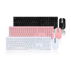 녹스 팬타그래프 무선 키보드 마우스 세트, NB-K1AC, 핑크