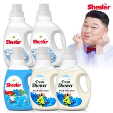 강호동의 쉬슬러 액상 세제 650ml 센스티브 2개+에이프릴 1개+유연제 프레쉬샤워향 2개, 단품