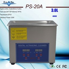 로컬 ru eu jietai ps-20a ac110v220v 디지털 타이머 램프 가열식 초음파 세척기 3l 40khz(무료 바구니 포함), 110v, 유럽 ​​연합