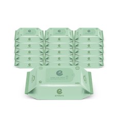 앙블랑 세이프 민트 유아물티슈 휴대리필형, 20매, 16팩