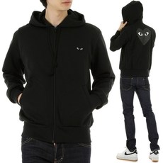 꼼데가르송 [명품]꼼데가르송 AZT254 BLACK 블랙하트 와펜 후드 집업 22SSAZT254..
