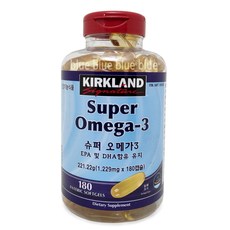 커클랜드 슈퍼 오메가3 1229mg x 180캡슐, 1개