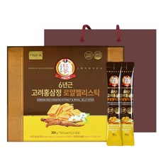 정원삼 6년근 고려홍삼정 로얄젤리스틱 + 쇼핑백, 10g, 1세트