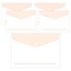 투영디자인 엘리트 포켓 봉투화일, 베이지, 5개입