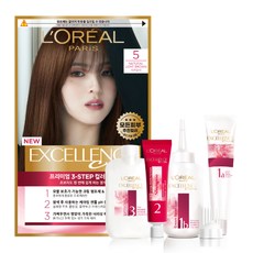 로레알파리 엑셀랑스 크림 염모제, 5호 자연갈색, 1개