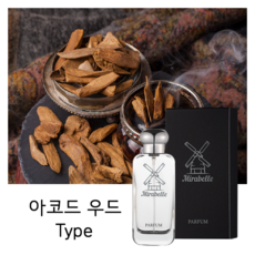 아코드 우드 Type 30ml 시향카드 니치향수 미라벨 퍼퓸 완벽 재현 싱크로율, 02. 30ml Only 제품
