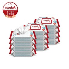 킨도 프리미엄 아기물티슈 레드 휴대용 스티커형 20매x12팩 240매 65g, 상세 설명 참조
