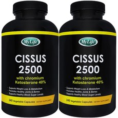 [미국번개배송] 마이라이프 시서스 2500 크롬과 케토스테론 40% 240정 2병