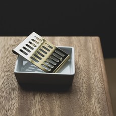 아토소 세라믹 도자 비누받침대, 1개, 골드(Soap Tray)