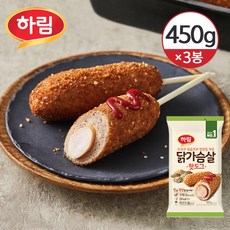 하림 닭가슴살핫도그450gx3봉, 1개