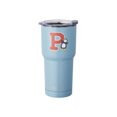 락앤락 펭수 스윙 텀블러 470ml 스텐물병/빨대물통/보온병/보냉 콜드컵 추천 카페커피/차/휴대용 클립, 블루