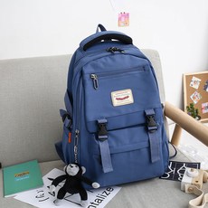 여성 백팩 배낭 책가방 포켓 지퍼 경량 심플 무지 방수 대학생 사계절 남녀공용 가방 인박카218