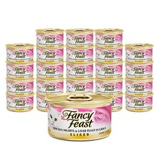 팬시피스트 치킨 하트 앤 리버 고양이 캔, 85g, 48개입