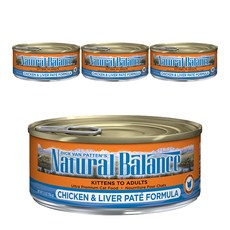 내추럴발란스 어덜트 고양이 울트라 프리미엄 닭고기 앤 닭간 포뮬라 파테 주식캔 4p, 156g, 닭