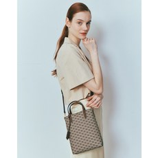 22FW [헤리아토] 카키 시그니처 패턴 PVC 미니 크로스백 HIBA2F730K2