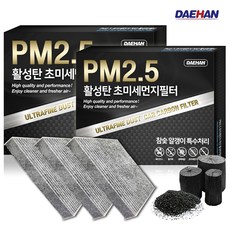 대한 PM2.5 활성탄 자동차 에어컨필터, 3개입, 니로 Hybrid겸용- PC134