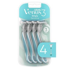 Gillette Venus Simply 3 Sensitive 여성용 일회용 면도기 4개 1팩
