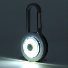 고휘도 COB LED 카라비너식 고리형 손전등 2P led렌턴, 1개, 블루